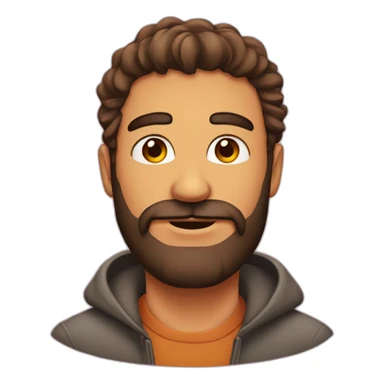 Hombre con barba enamorado sticker