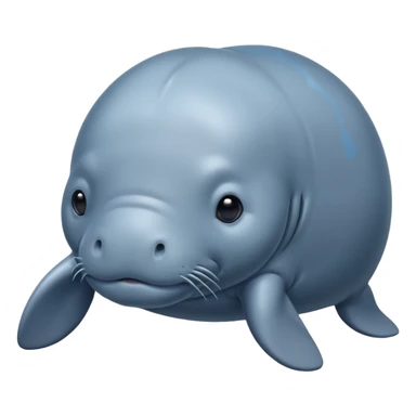 Manatee with gray-blue skin sticker