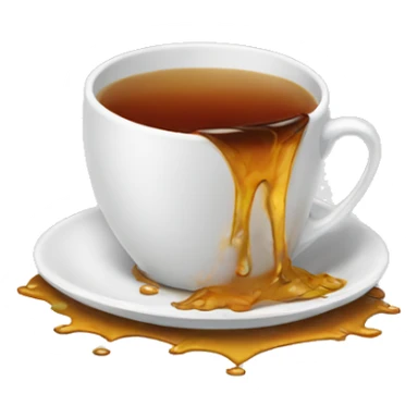 cup of tea spilling sticker