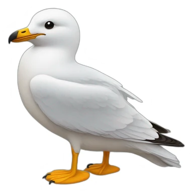une mouette posé sur une épaule d'ours sticker