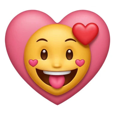 creame un emoji de una carita titando un beso de corazon hacia adelante sticker