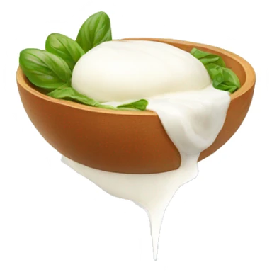 burrata with a slit overflowing sticker