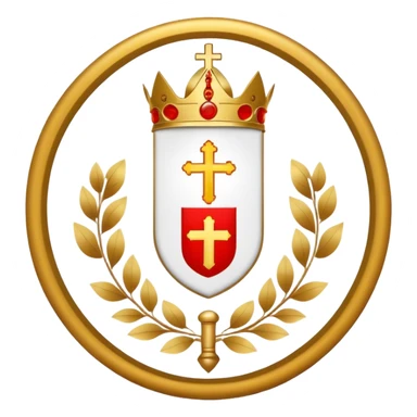 Pope's emblem with a touch of red sticker