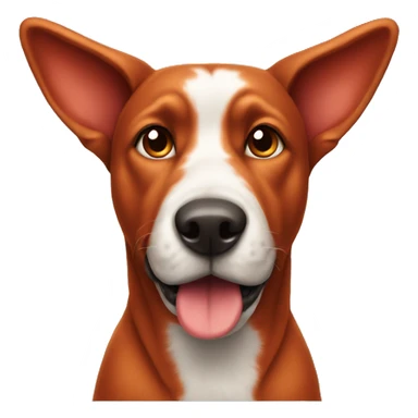 red dog with pointed ears sticker