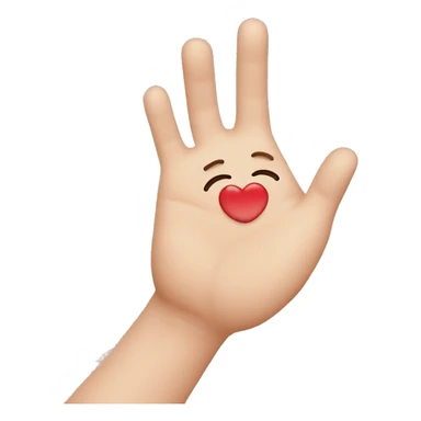 face smile heart hand sigh sticker