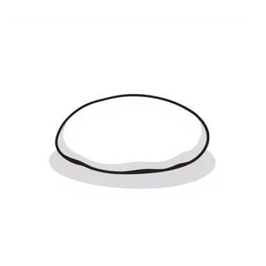 empty plain cake dough, no decorations or toppings sticker