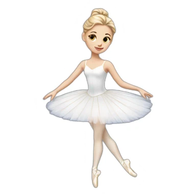 white colored ballerina dressed like Odette from Swan Lake sticker