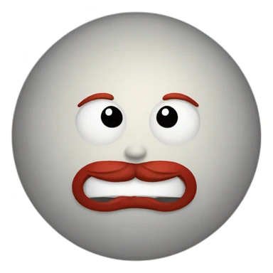 Full Moon with red beard sticker