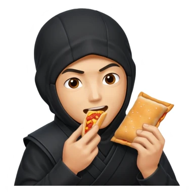 Ninja eating hot pocket sticker