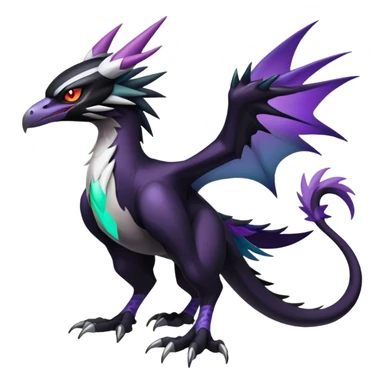 Shiny Dark Nargacuga-Silvally-Noibat-Noivern-Hybrid (Full body) sticker