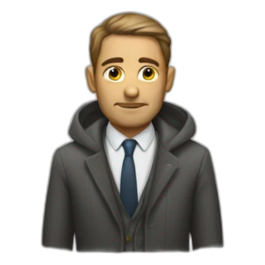 half of homeless and half of businessmen sticker