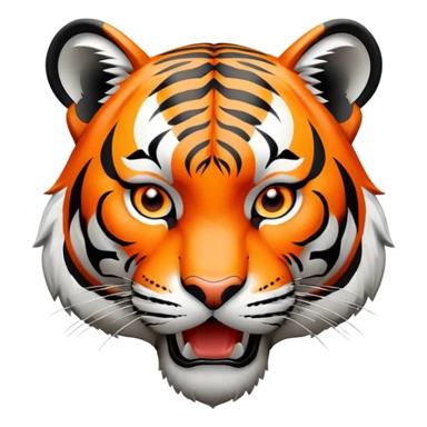 tiger face pointing finger forward for Twitch emote sticker