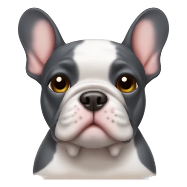 Frenchie mixed with a hippo sticker