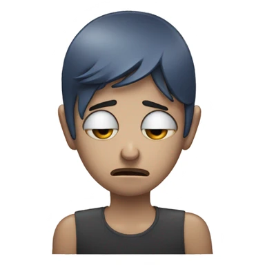 sad person looking at their phone with tears falling from eyes sticker