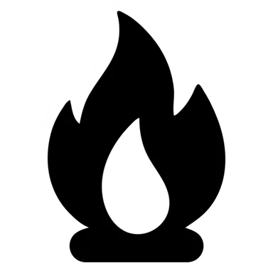 A minimalistic 32x32 pixel icon of a fire. sticker