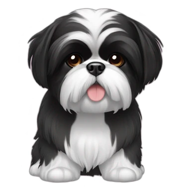black shihtzu sticker