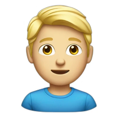 blonde boy in blue shirt iPhone sticker