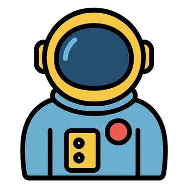 color outline icon of an astronaut sticker