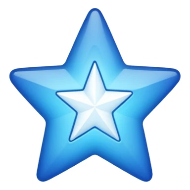 Create a verified badge a blue star with a white verified sign in middle sticker