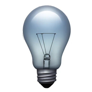 a normal light bulb with a ruler with no faces sticker