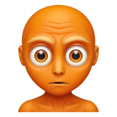 orange mutant human sticker