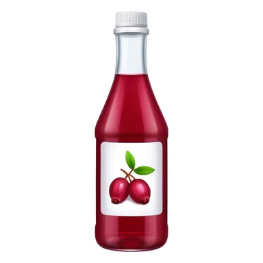 Bottle cranberry juice sticker