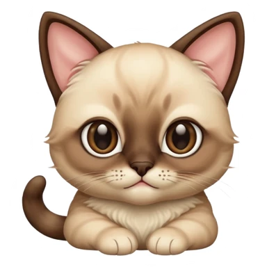 Siamese cat baby sticker