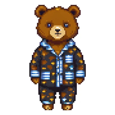 bear in pajamas sticker