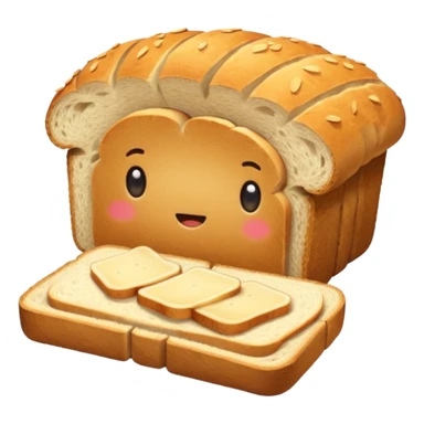 just a sliced bread load simple with cut bread slices on ground  sticker