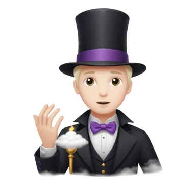 a magician who disappears into fog sticker