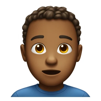 a kid with a mean face sticker