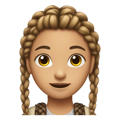 Girl with braids sticker