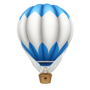 hot-air balloon blue and white sticker