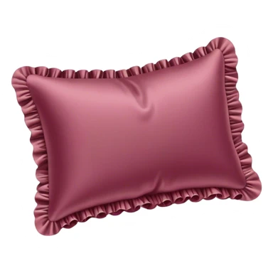 light burgundy silk pillow with ruffles sticker