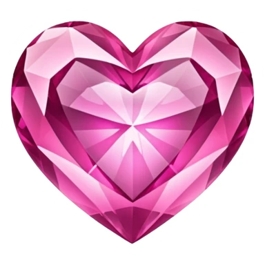pink crystal heart sticker