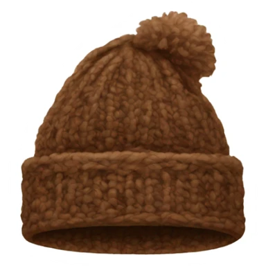 Brown winter hat sticker