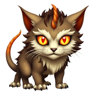 Meowster-Demon-Fakémon-Vernid-Fionbri-hybrid-creature sticker