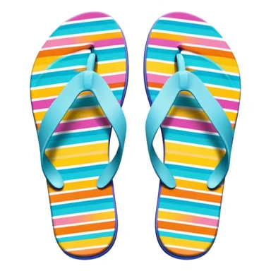 Cute beach flip flops sticker