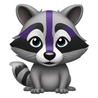 purple raccoon sticker