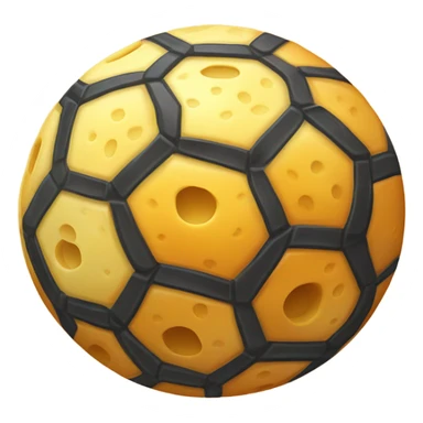 Soccer ball made out of cheese  sticker