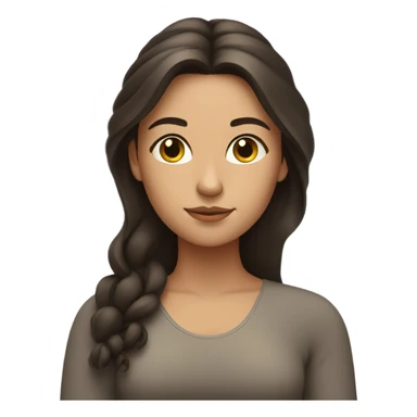 Brunette girl with beautiful hair meditating  sticker