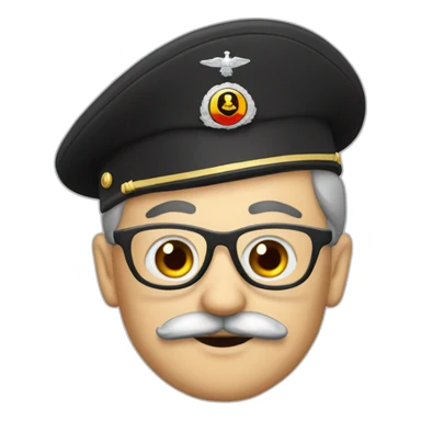 german dictator with weird mustache sticker
