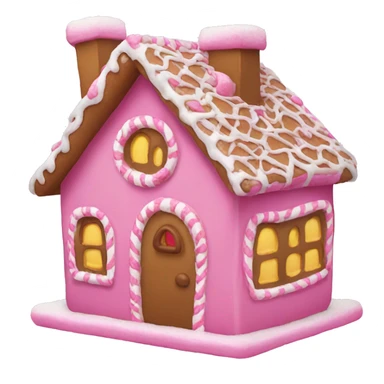 A pink gingerbread house sticker