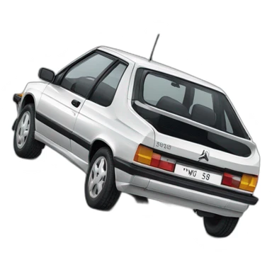 withe peugeot 309 sticker