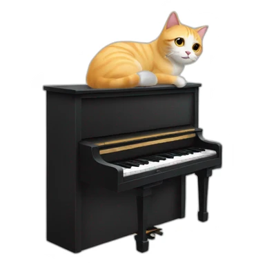 Un Chat qui fait du piano sticker