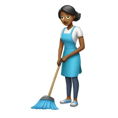 Woman cleaning  sticker