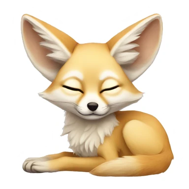 Sleepy fennec fox sticker