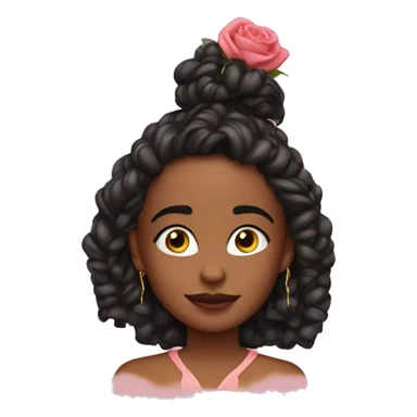 🌹💋👧🏽 sticker