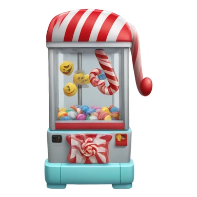 Candy cane claw machine sticker