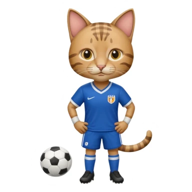 Cat soccer player sticker